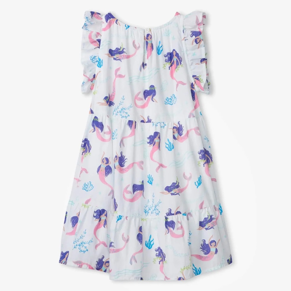 5/$50+FS Size 5 Hatley Whimsical Mermaids Ruffle Sleeve Dress